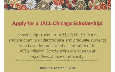 2019 JACL Chicago Scholarship Application available!